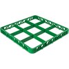 OptiClean 9 Compartment Divided Glass Rack Extender 1.78 - Green