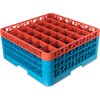 OptiClean 36 Compartment Glass Rack with 3 Extenders 8.72 - Orange-Carlisle Blue