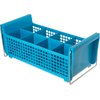Perma-Sil Flatware Basket with Handles 17 x 7.75 x 6.9 - Carlisle Blue