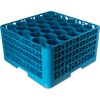 OptiClean NeWave Glass Rack with Three Extenders 30 Compartment - Carlisle Blue