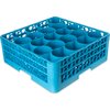 OptiClean NeWave Glass Rack with Two Extenders 20 Compartment - Carlisle Blue
