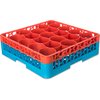 OptiClean NeWave Color-Coded Glass Rack with Integrated Extender 20 Compartment - Orange-Carlisle Blue