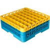 OptiClean 49 Compartment Glass Rack with 2 Extenders 7.12 - Yellow-Carlisle Blue
