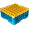 OptiClean 49 Compartment Glass Rack with 3 Extenders 8.72 - Yellow-Carlisle Blue