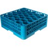 OptiClean NeWave Glass Rack with Two Extenders 30 Compartment - Carlisle Blue