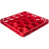 OptiClean NeWave Color-Coded Long Glass Rack Extender 20 Compartment - Red