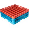 OptiClean 49 Compartment Glass Rack with 2 Extenders 7.12 - Orange-Carlisle Blue