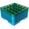 OptiClean 25 Compartment Glass Rack with 4 Extenders 10.3 - Green-Carlisle Blue