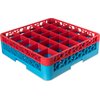 OptiClean 25 Compartment Glass Rack with 1 Extender 5.56 - Red-Carlisle Blue