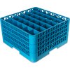 OptiClean 36 Compartment Glass Rack with 4 Extenders 10.3 - Carlisle Blue