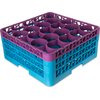 OptiClean NeWave Color-Coded Glass Rack with Three Extenders 20 Compartment - Lavender-Carlisle Blue