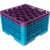 OptiClean NeWave Color-Coded Glass Rack with Four Extenders 30 Compartment - Lavender-Carlisle Blue