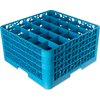 OptiClean 25 Compartment Glass Rack with 4 Extenders 10.3 - Carlisle Blue
