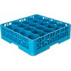 OptiClean NeWave Glass Rack with Integrated Extender 20 Compartment - Carlisle Blue