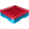 OptiClean 49 Compartment Glass Rack with 1 Extender 5.56 - Red-Carlisle Blue