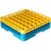 OptiClean 49 Compartment Glass Rack with 1 Extender 5.56 - Yellow-Carlisle Blue