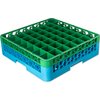 OptiClean 49 Compartment Glass Rack with 1 Extender 5.56 - Green-Carlisle Blue