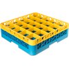 OptiClean 25 Compartment Glass Rack with 1 Extender 5.56 - Yellow-Carlisle Blue