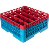 OptiClean 25 Compartment Glass Rack with 3 Extenders 8.72 - Red-Carlisle Blue