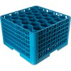 OptiClean NeWave Glass Rack with Four Extenders 30 Compartment - Carlisle Blue