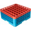 OptiClean 49 Compartment Glass Rack with 3 Extenders 8.72 - Orange-Carlisle Blue