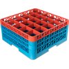 OptiClean 25 Compartment Glass Rack with 3 Extenders 8.72 - Orange-Carlisle Blue