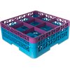 OptiClean 9 Compartment Glass Rack with 2 Extenders 7.12 - Lavender-Carlisle Blue