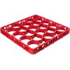 OptiClean NeWave Color-Coded Short Glass Rack Extender 20 Compartment - Red