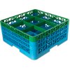 OptiClean 9 Compartment Glass Rack with 3 Extenders 8.72 - Green-Carlisle Blue