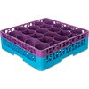 OptiClean NeWave Color-Coded Glass Rack with Integrated Extender 20 Compartment - Lavender-Carlisle Blue