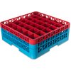 OptiClean 36 Compartment Glass Rack with 2 Extenders 7.12 - Red-Carlisle Blue