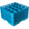OptiClean 16 Compartment Glass Rack with 5 Extenders 11.9 - Carlisle Blue
