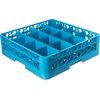 OptiClean 16 Compartment Glass Rack with 1 Extender 5.56 - Carlisle Blue