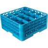 OptiClean 16 Compartment Glass Rack with 3 Extenders 8.72 - Carlisle Blue