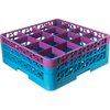 OptiClean 16 Compartment Glass Rack with 2 Extenders 7.12 - Lavender-Carlisle Blue