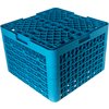 OptiClean NeWave Glass Rack with Five Extenders 30 Compartment - Carlisle Blue