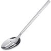 Terra Slotted Serving Spoon 12 - Hammered Mirror Finish - Stainless Steel