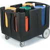 Optimizer Dish Dolly with 4 Dividers  - Black
