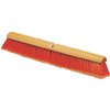 Flagged Bristle Hardwood Push Broom Head (Handle Sold Separately) 24 - Orange