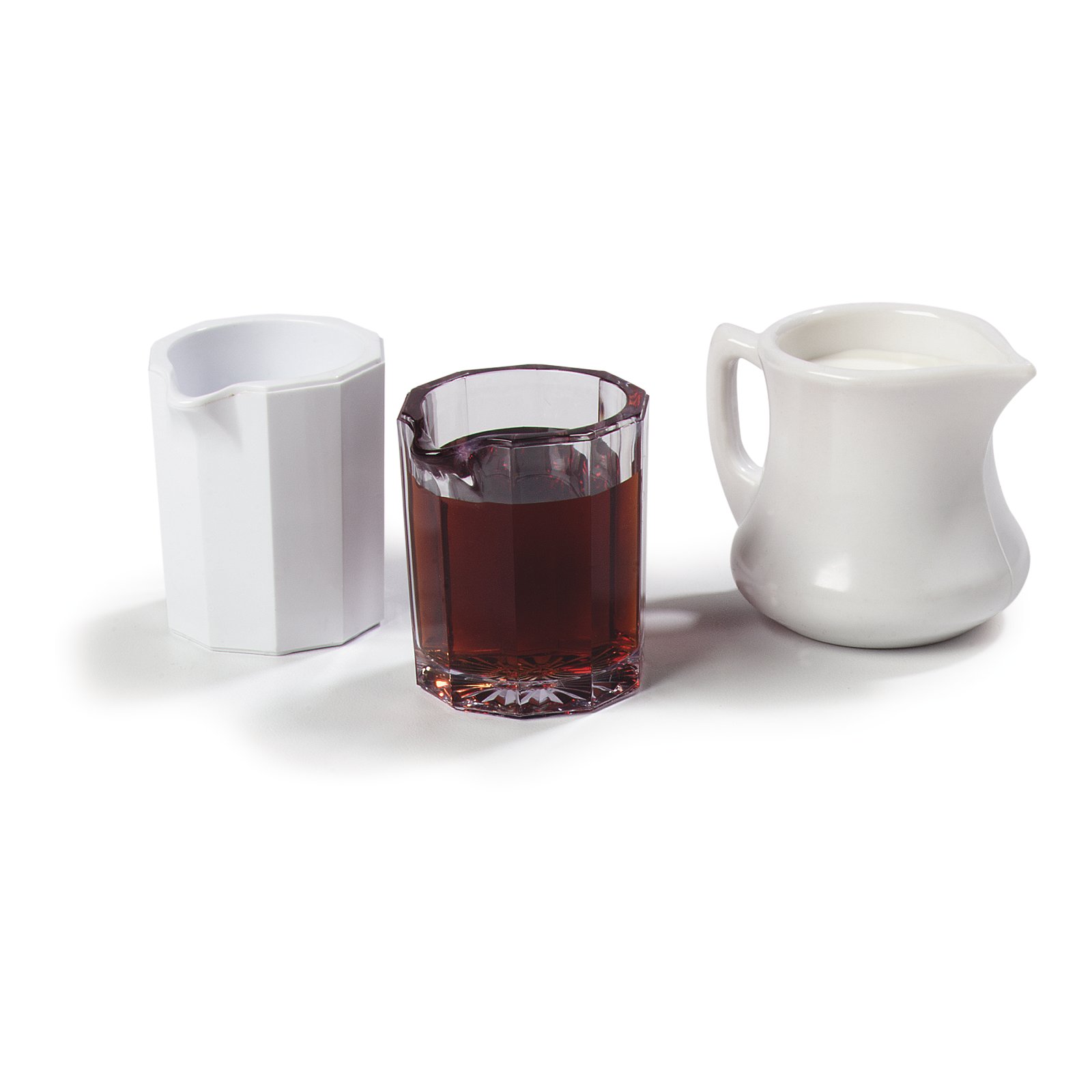 by GET SP-2000-CL Break Resistant 2 oz Dishwasher Safe Clear 2 Syrup & Cream Pitcher Pack of 12 Plastic 