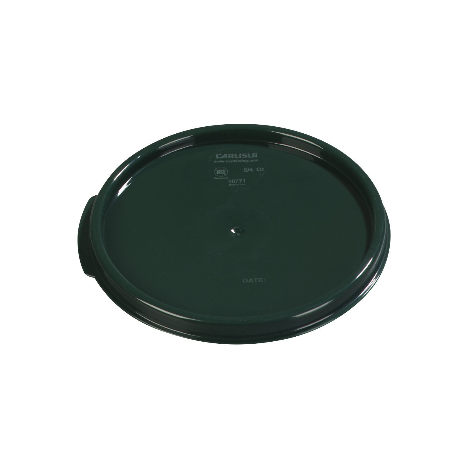 2-4 Quart Polypropylene Carlisle 1077108 Round Container Lid Green 
