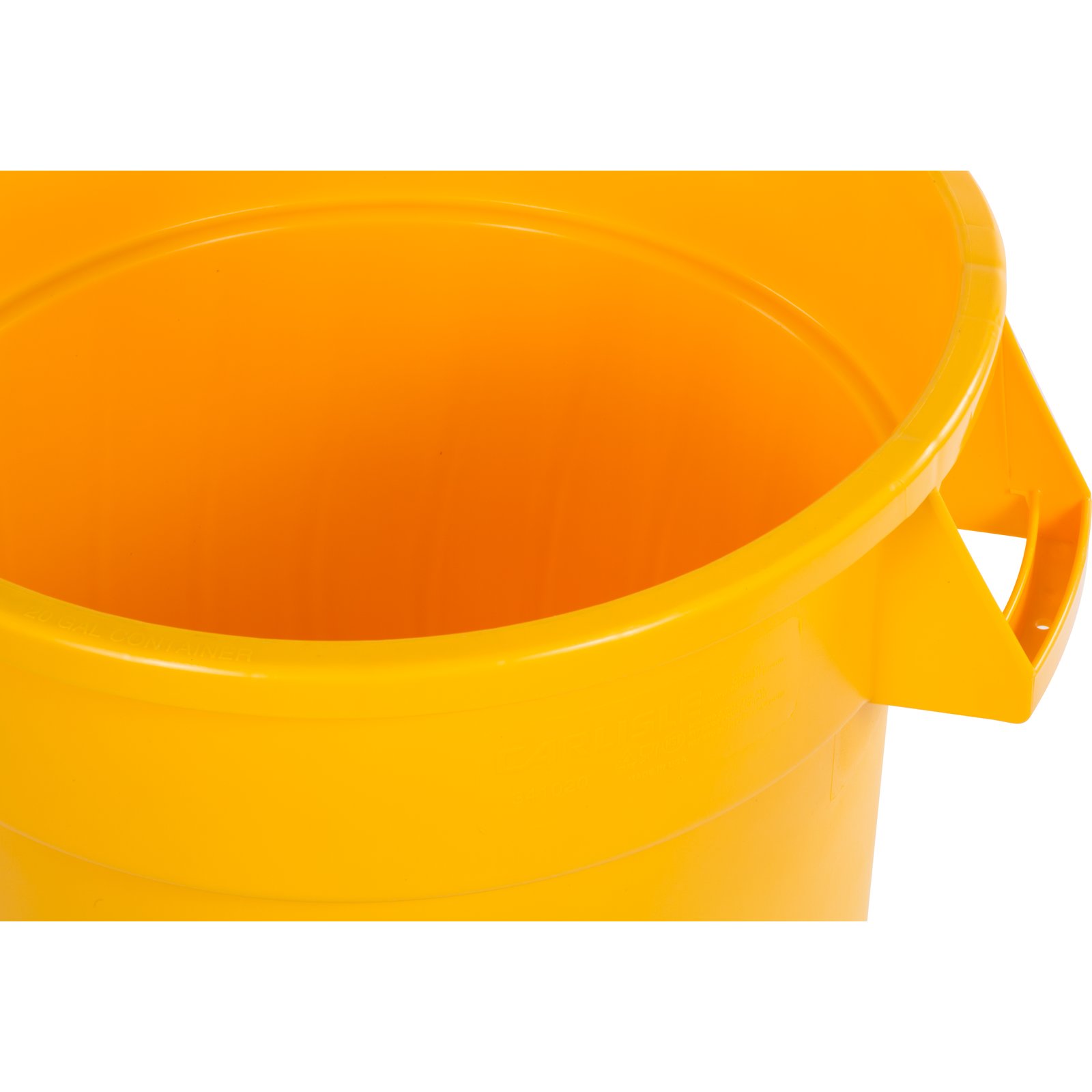 34102004 - Bronco™ Round Waste Bin Trash Container 20 Gallon - Yellow 