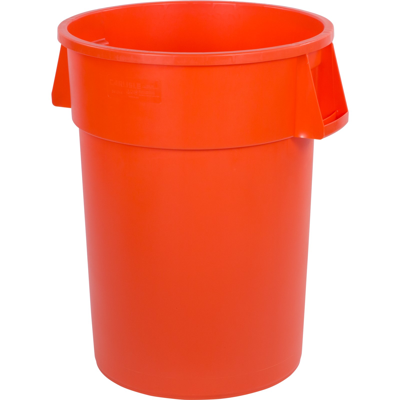 34104424 Bronco™ Round Waste Bin Trash Container 44 Gallon Orange