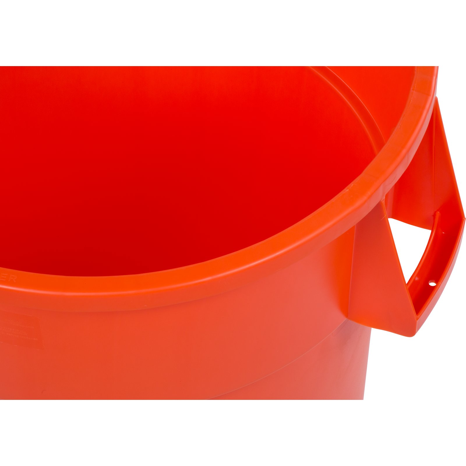 34104424 - Bronco™ Round Waste Bin Trash Container 44 Gallon - Orange ...