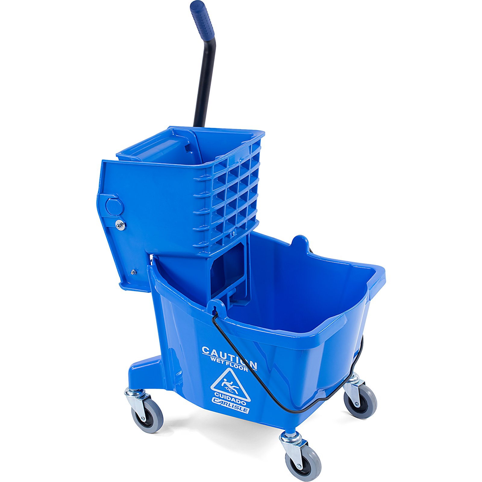 CLEANHOME Collapsible Mop Bucket on Wheels for Industrial Mop Cleaning,  Side Press Wringer Combo Commercial Cleaning Caddy Plastic, Suitable for  Wet mop,Sponge Mop,Grey - Yahoo Shopping