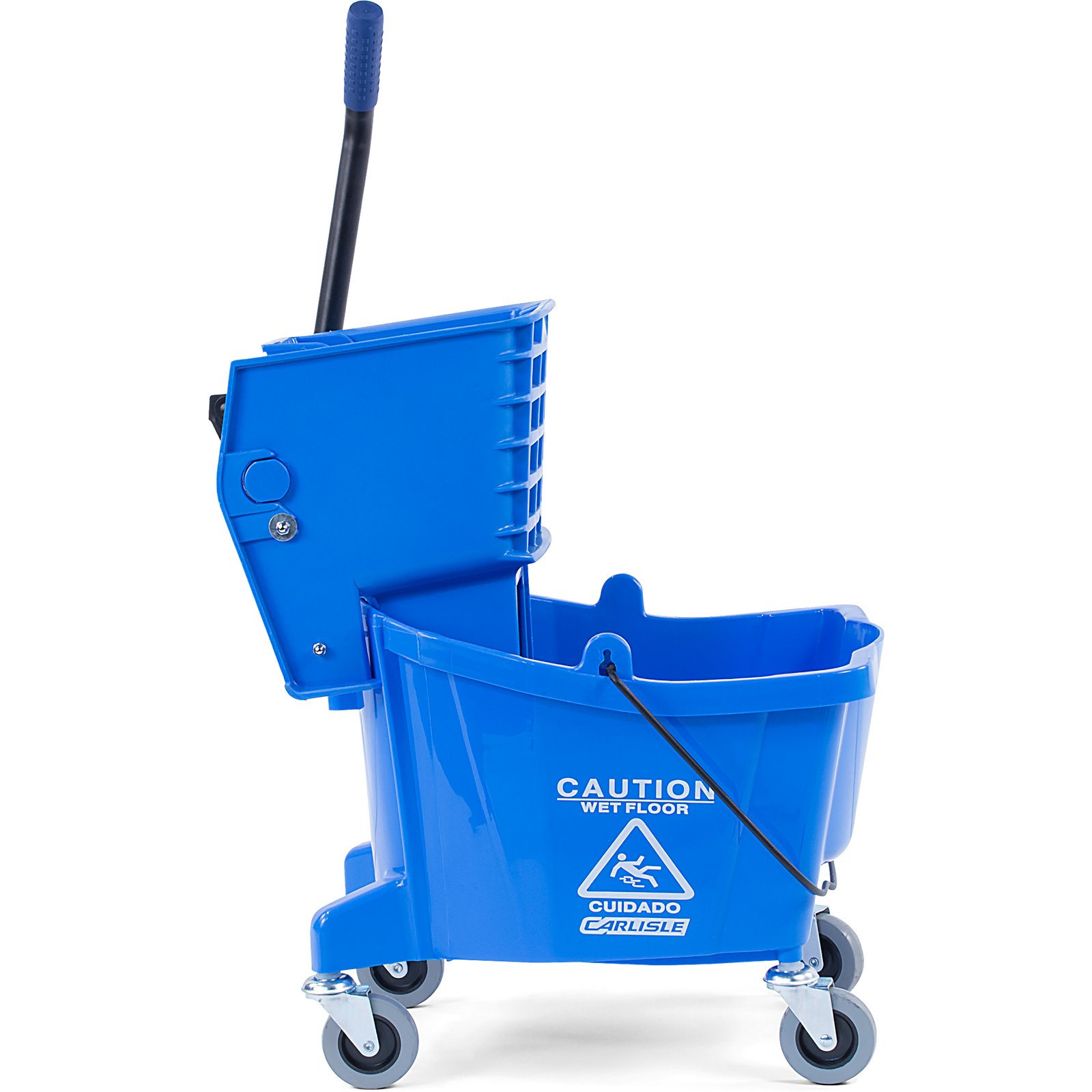3690814 - Commercial Mop Bucket with Side-Press Wringer 26 Quart - Blue
