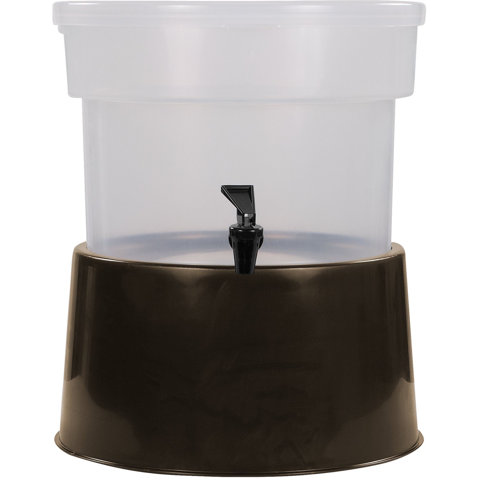 222701 Round Beverage Dispenser with Base 3 Gallon Brown Carlisle