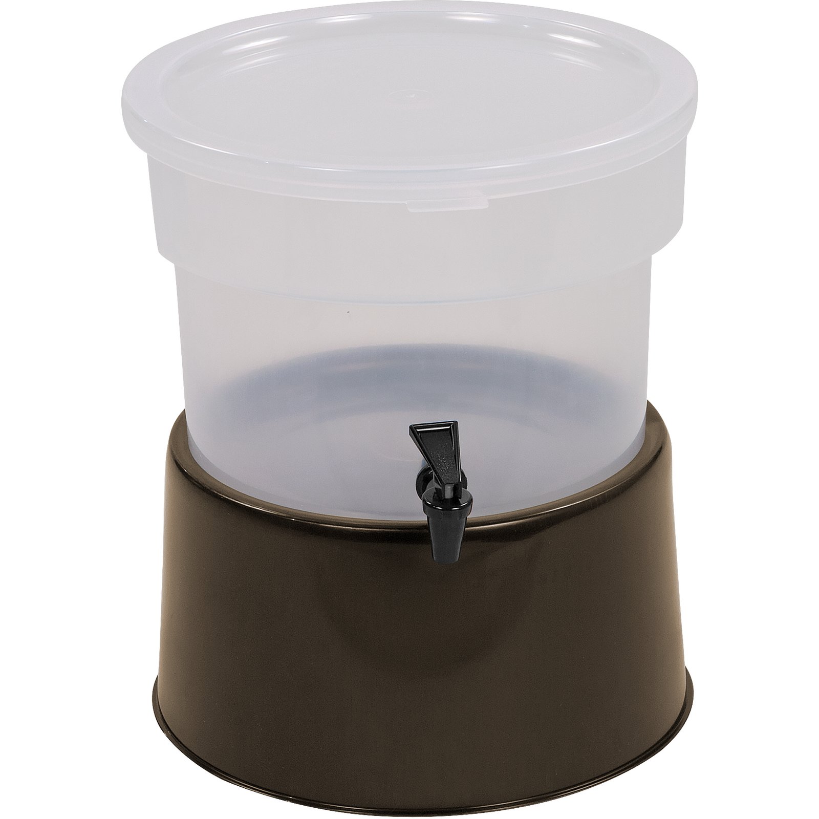 222701 Round Beverage Dispenser with Base 3 Gallon Brown Carlisle