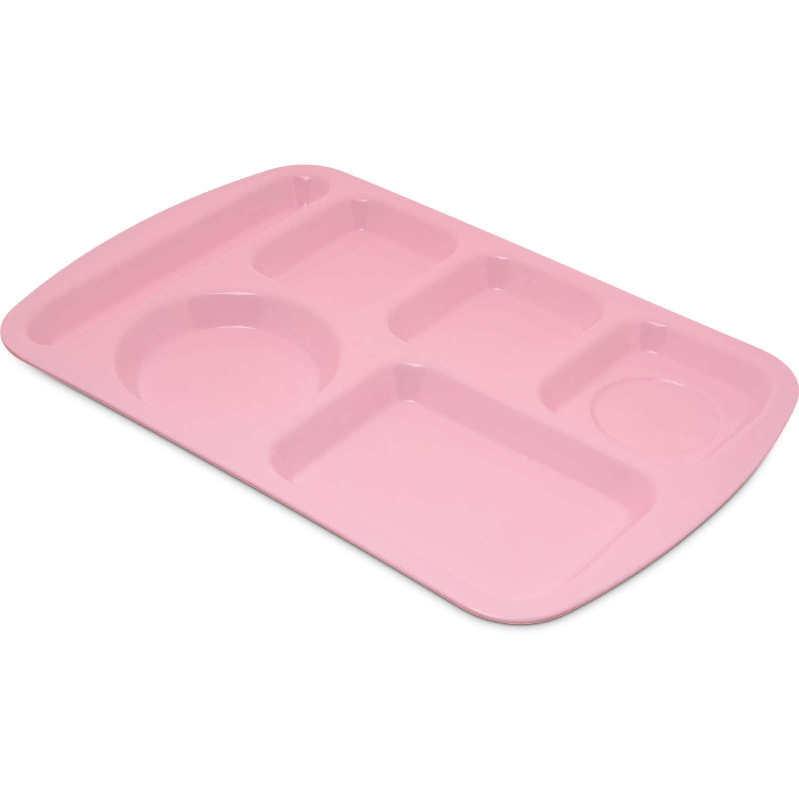 Cafeteria Trays Carlisle Products 43981 6 Compartment Melamine Pink Blue 4  piece