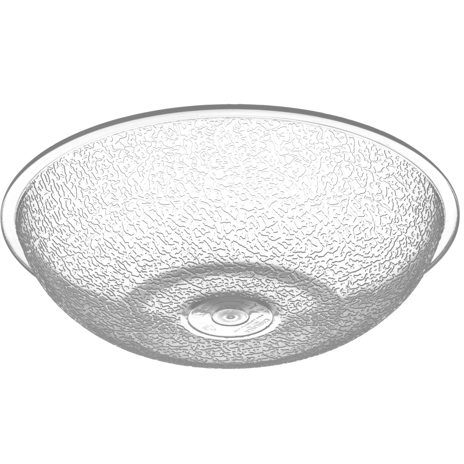 Carlisle 1.7 Qt. Clear Pebbled Polycarbonate Serving/Salad Bowl